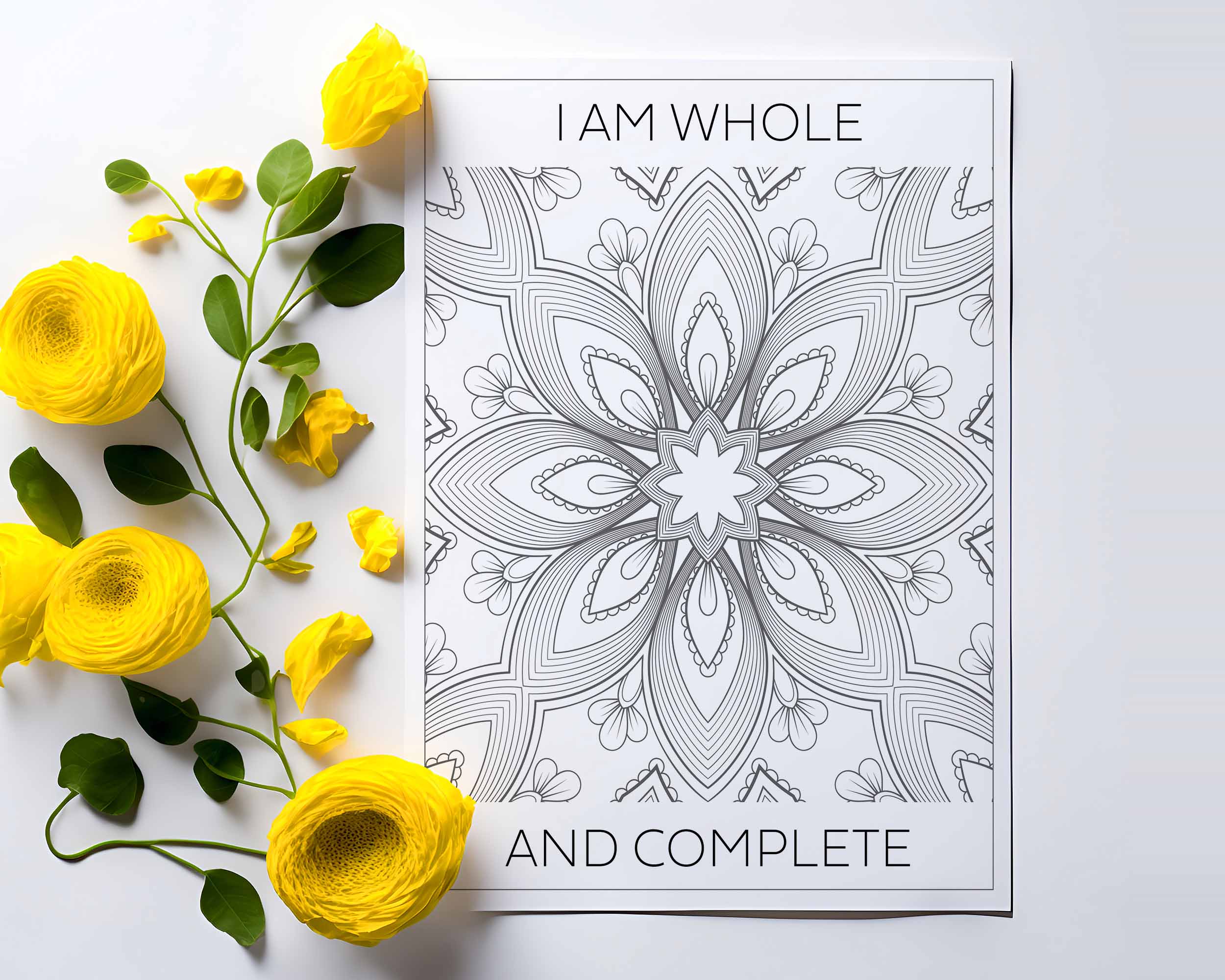 Printable anxiety relief coloring sheet.
