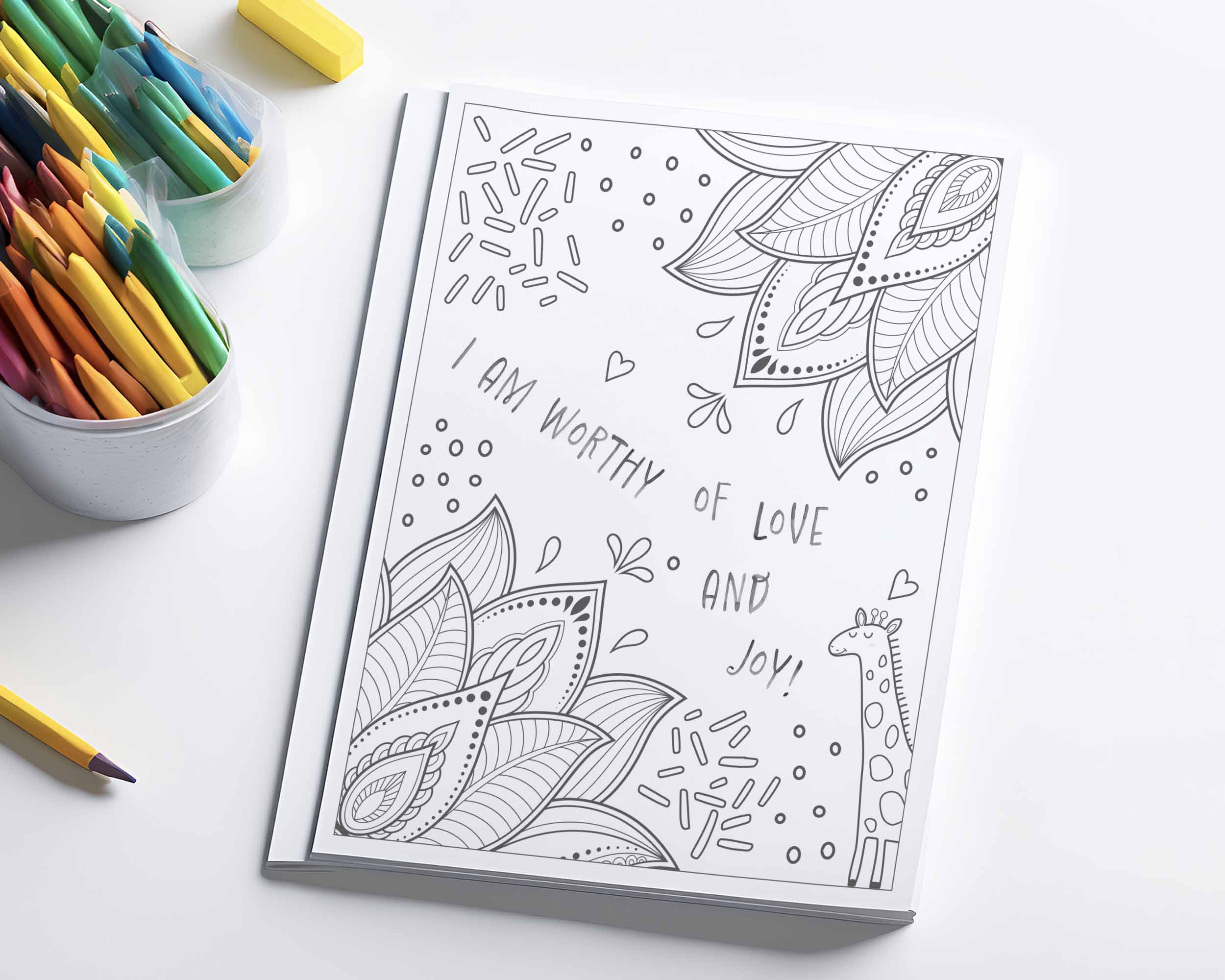 Printable anxiety relief coloring sheet.