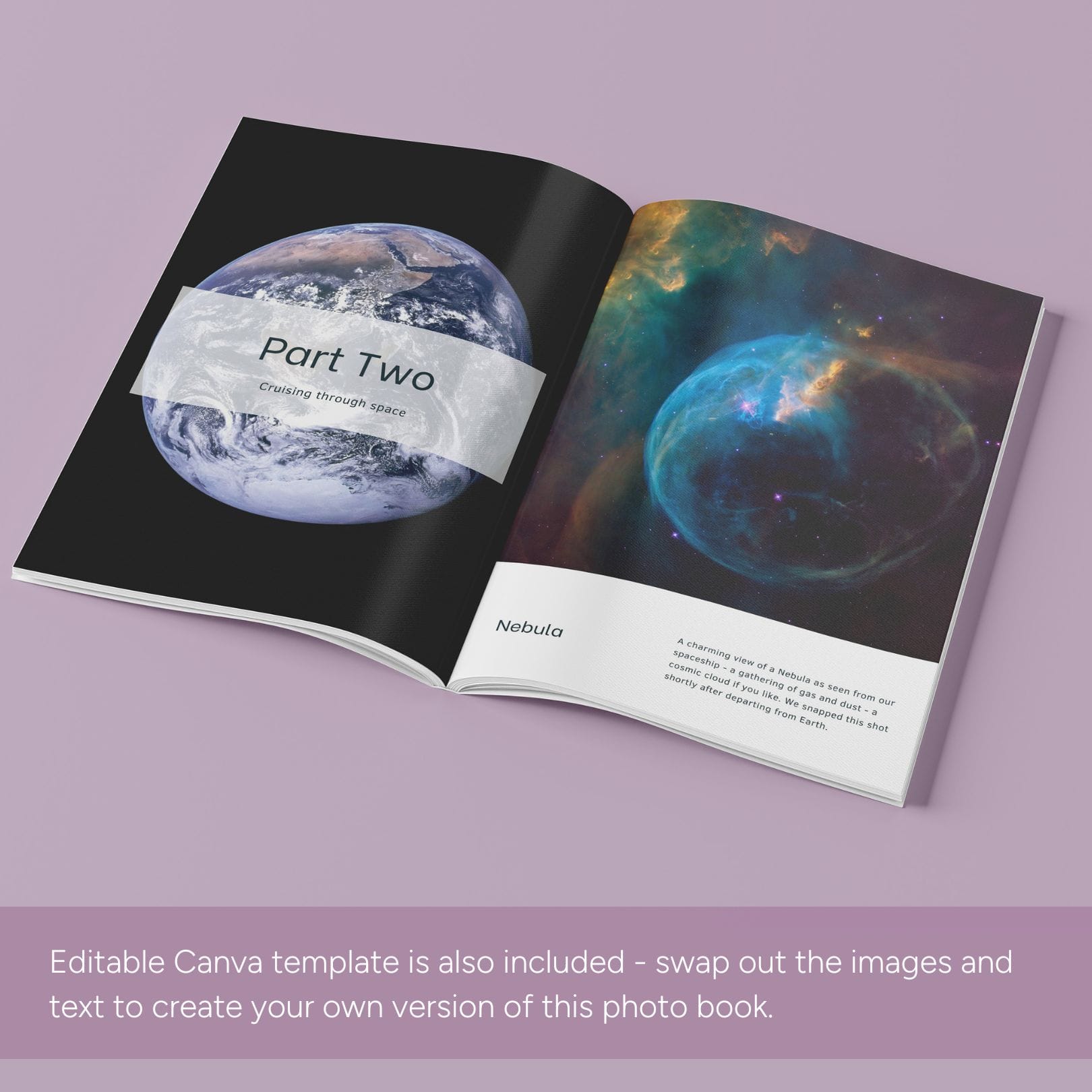 Option 2: Editable CANVA template is included - swap out the images and text to create your own version of this photo book.
