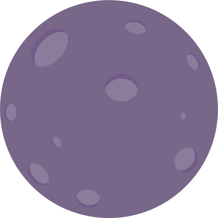 decorative purple moon
