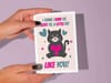 Printable fun cute sweet friendship card with quote, "I think I kind of, sort of, a little bit like you!"