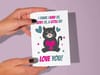 Printable fun cute sweet friendship card with quote, "I think I kind of, sort of, a little bit love you!"