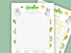 Printable gardening essentials word search for kids.