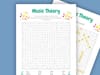 Music theory word search for kids.