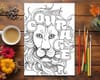  spiritual courage coloring page for adults