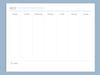 Weekly planner - Monday start