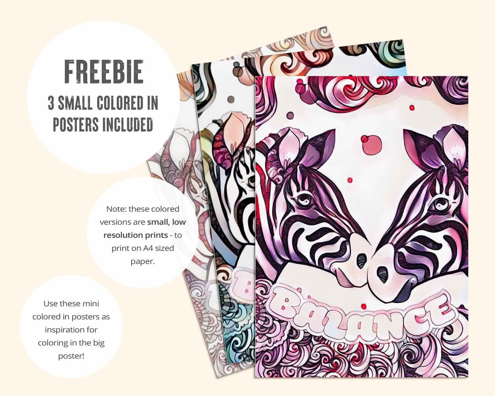 Spiritual coloring page for adults: "Balance"