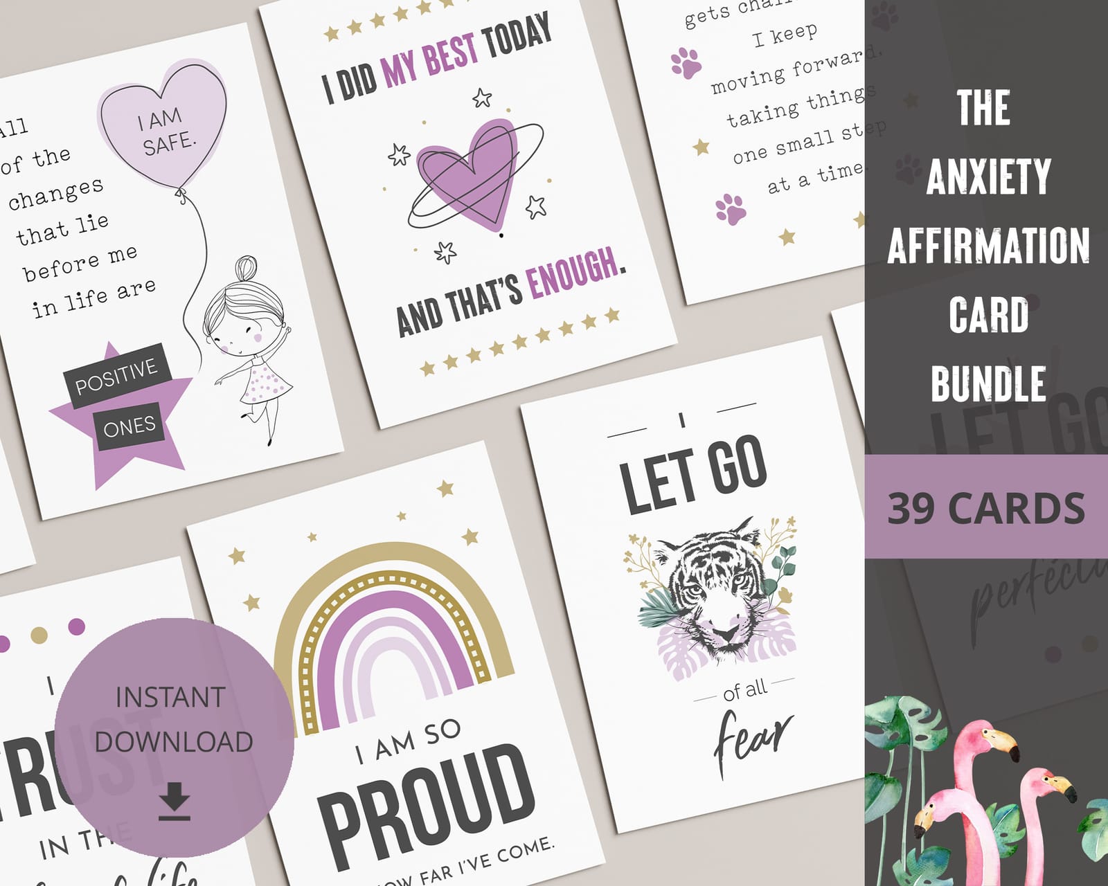 Printable PDF affirmation cards